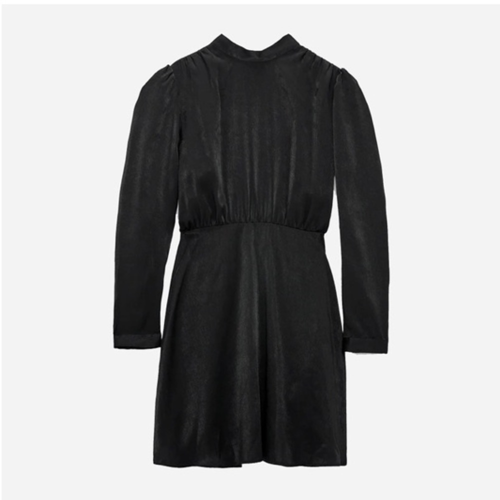 NWT ZARA satin mini dress with rhinestone closures